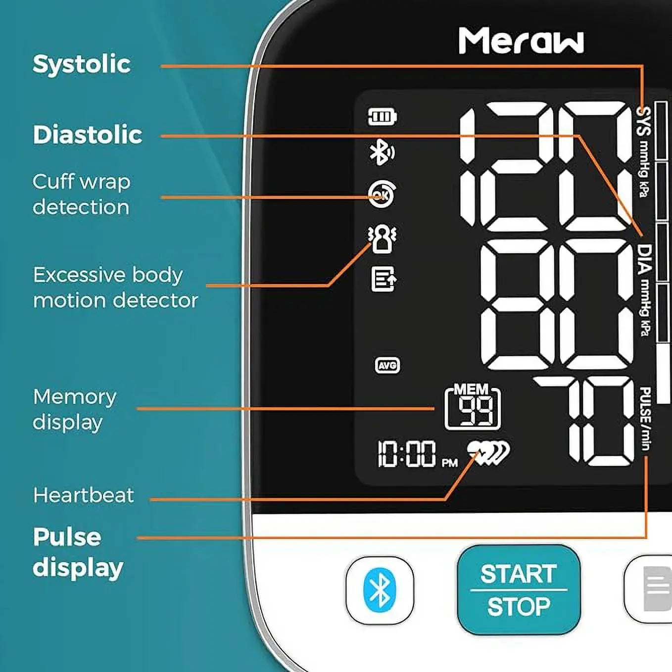 Wireless Bluetooth Blood Pressure Monitor with Cedar Wood Design - Accurate & Portable for Home Use, Travel, and Health Tracking