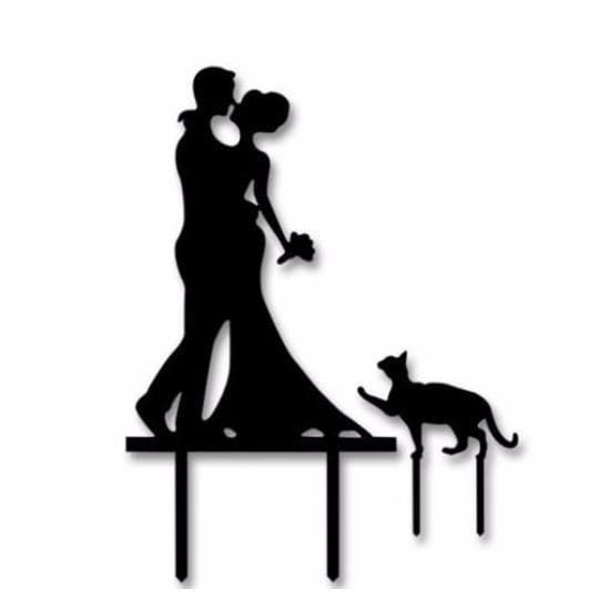 2 Plus 1 Wedding Cake Topper - Elegant Custom Couple Figurine for Wedding Cakes - Perfect for Anniversary, Engagement & Romantic Celebrations