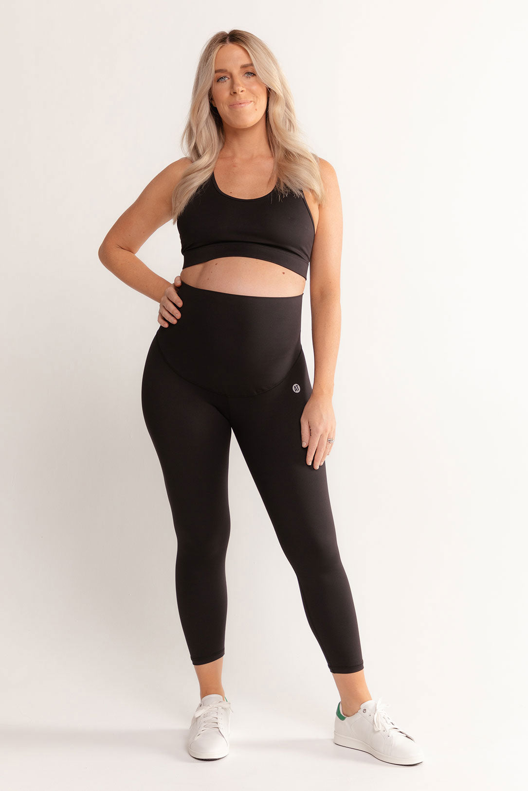Best Maternity Support 7/8 Leggings for Pregnancy - Black | Comfortable & Stretchy for Yoga, Workouts & Everyday Wear