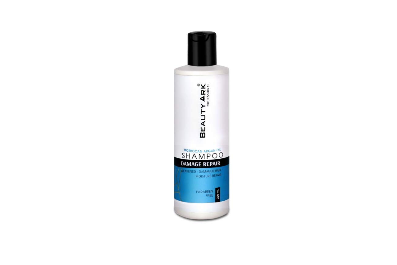 BEAUTY ARK Moroccan Argan Oil Damage Repair Shampoo 200ml - Hydrating & Restorative Hair Care for Dry, Damaged Hair - Perfect for Daily Use & Salon-Quality Results at Home