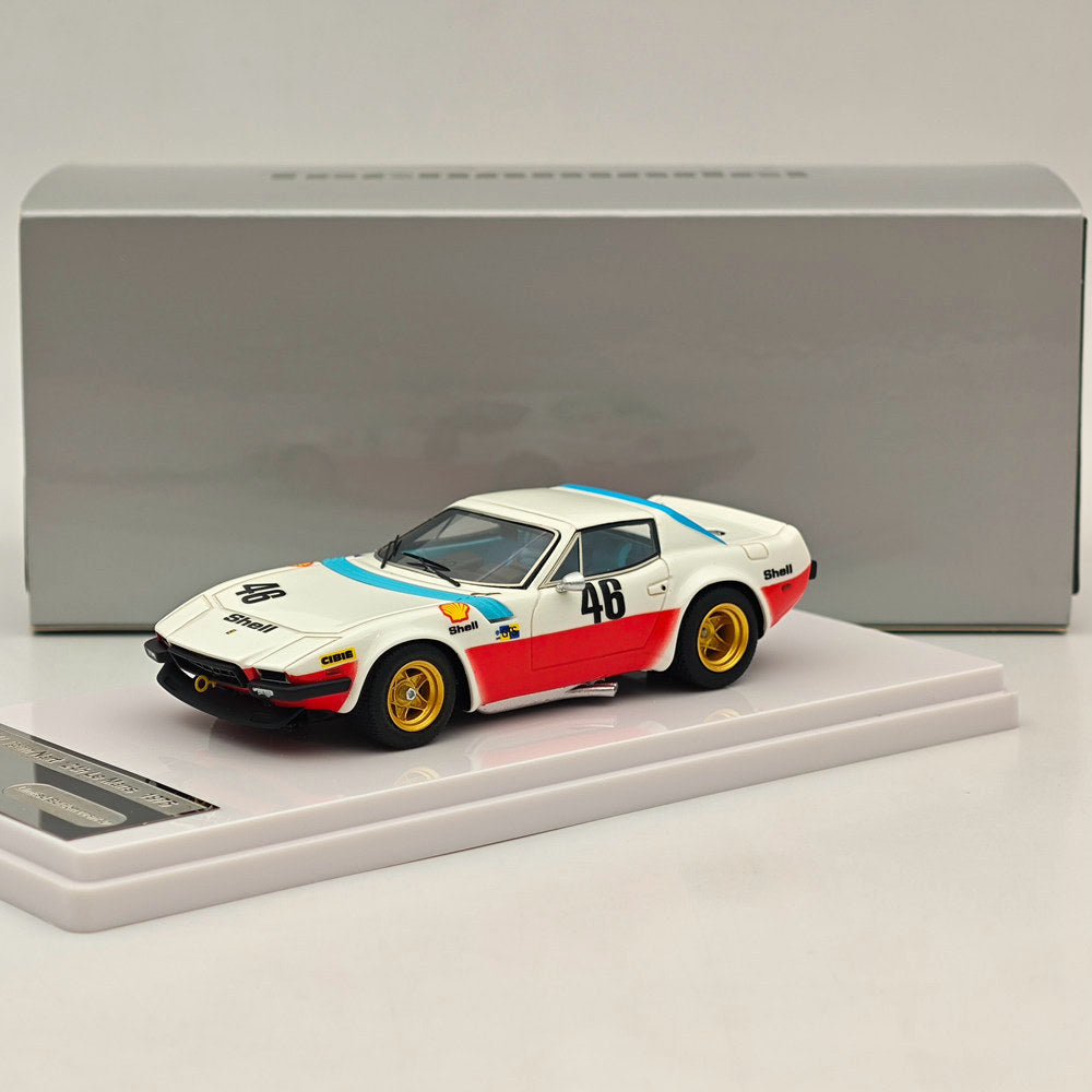 1/43 Scale Tecnomodel Ferrari 365 GTB/4 Team Nart #46 1975 Le Mans 24 Hours Resin Diecast Model Car - Collectible Racing Sports Car for Display, Gifts & Enthusiasts