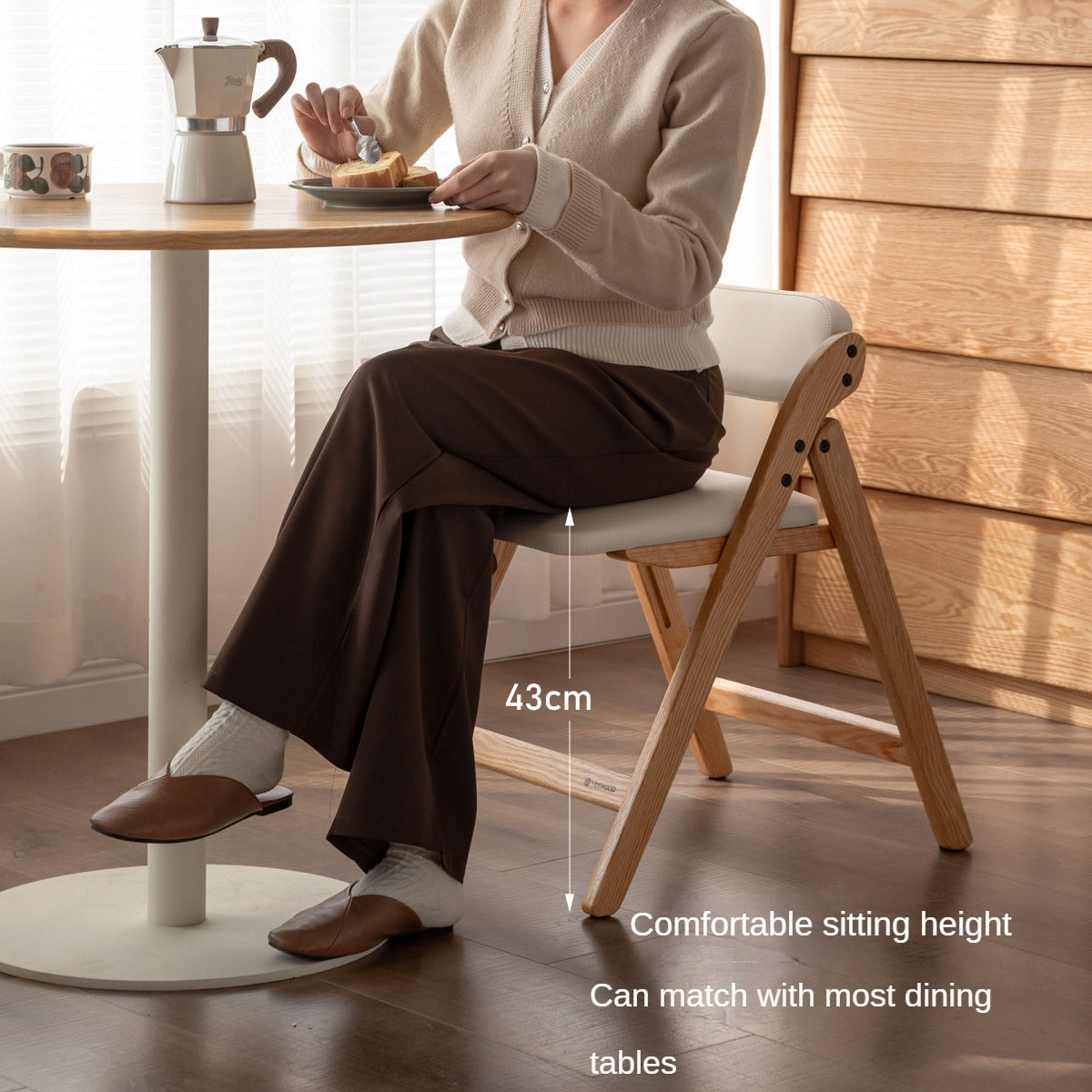 Premium Oak Solid Wood Folding Chair - Organic, Durable & Portable - Perfect for Camping, Picnics, Beach, Patio & Indoor Use