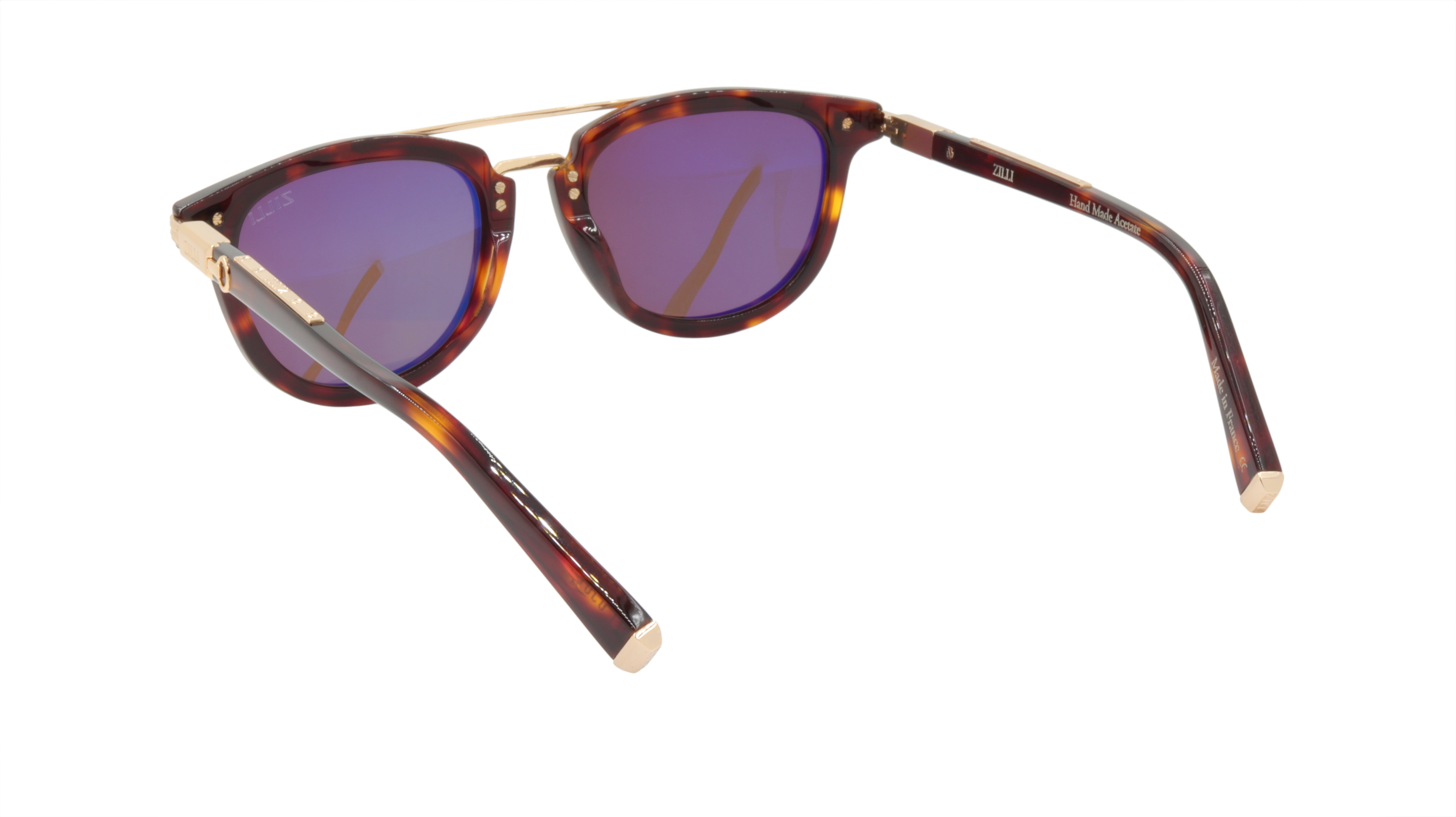 ZILLI Luxury Titanium Acetate Polarized Sunglasses - Handmade in France - Model ZI 65019 C06 - UV Protection for Driving, Travel & Outdoor Activities