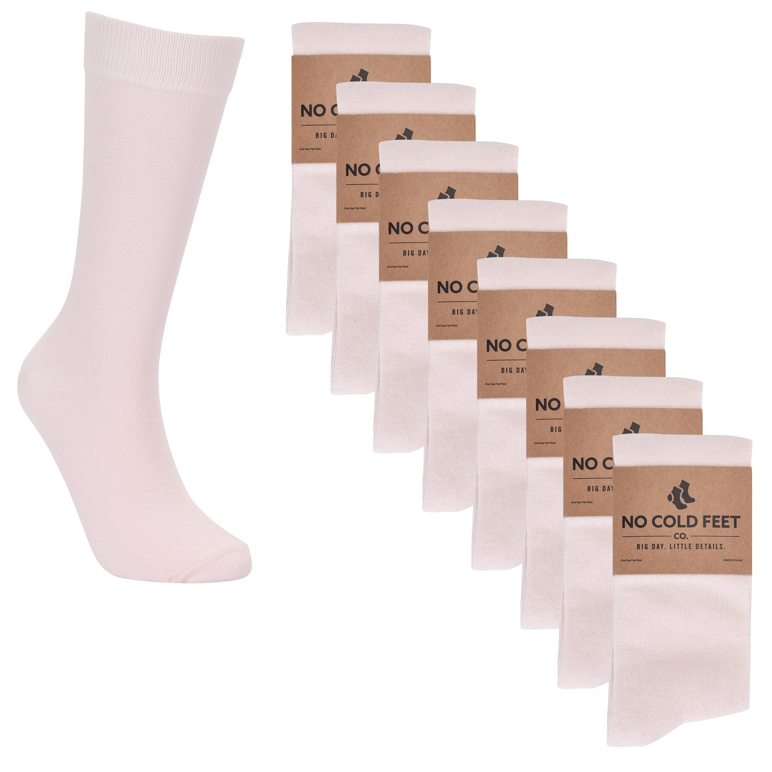Fun Pink Colorful Novelty Socks for Men - 8 Pack Dress Casual Formal Groomsmen Wedding Socks - Perfect for Parties, Gifts & Special Occasions