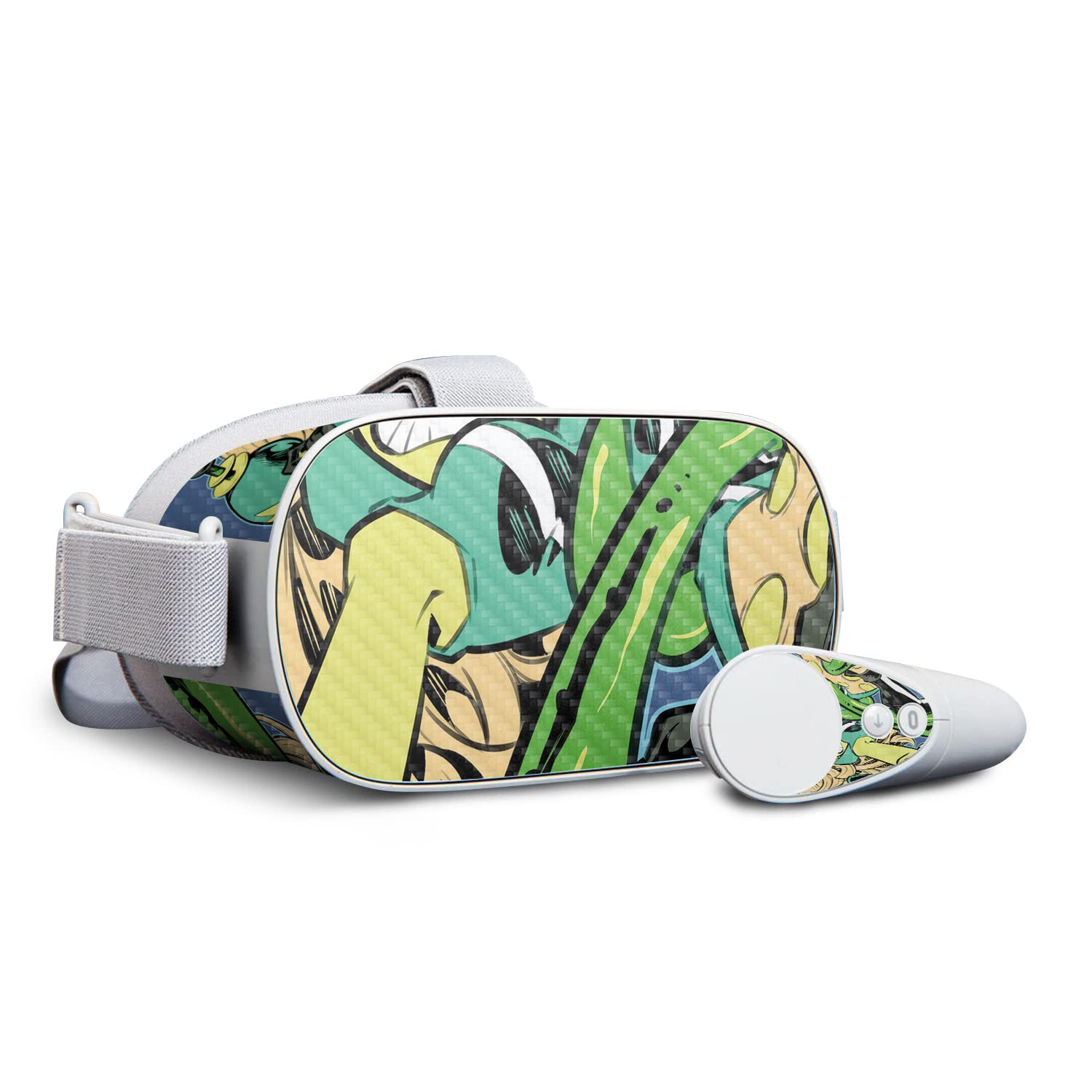 Premium Carbon Fiber Skin for Oculus Go - Alien Battle Design | Protective & Durable Textured Cover | Easy to Apply & Remove | Made in USA | Perfect for Gaming & VR Enthusiasts