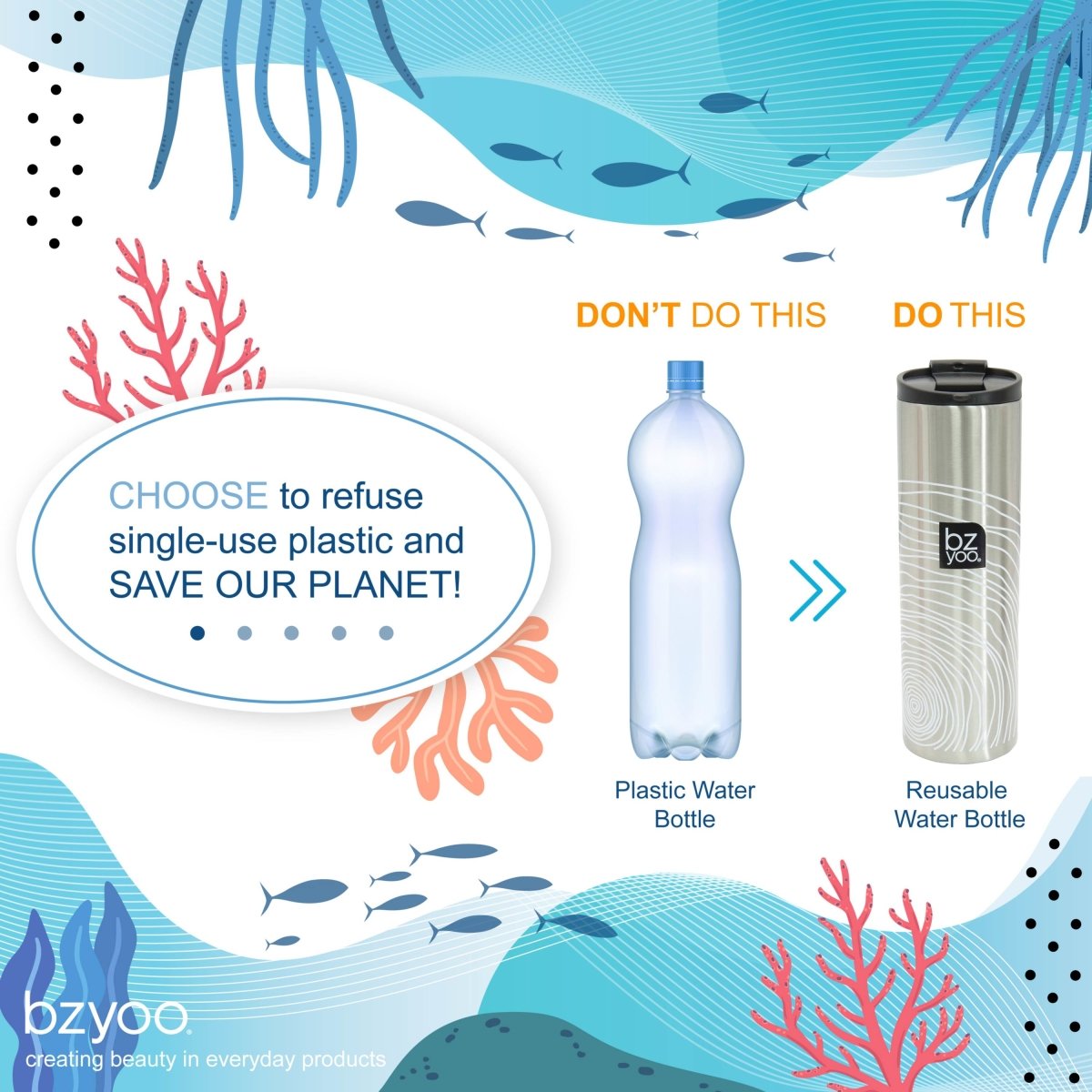 15oz Stainless Steel Vacuum Insulated Tumbler - Double Wall Thermal Coffee Mug, Hot & Cold Beverage Cup, BPA-Free, Organica White - Perfect for Office, Travel, Camping & Outdoor Activities