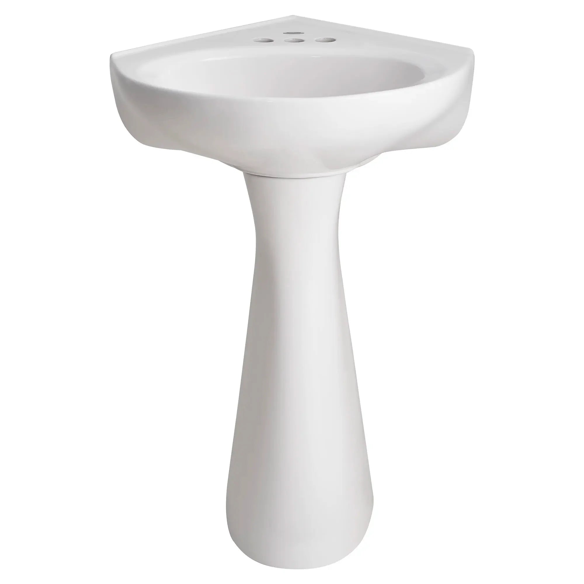 4 Inch Centerset Pedestal Sink with Top and Leg Combo - Perfect for Bathroom Vanity & Small Space Installation