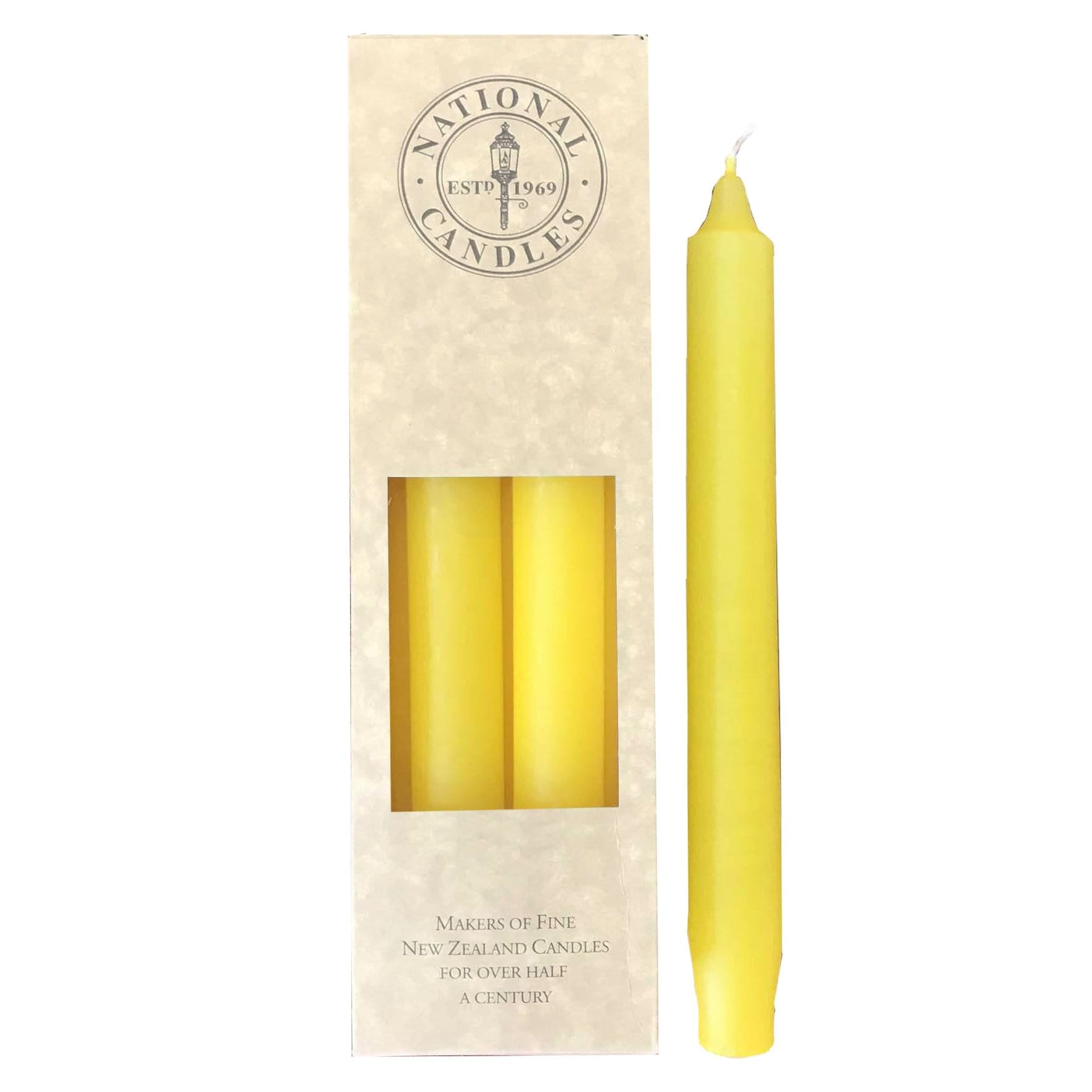 Premium Scented Yellow Boxed Candles - Set of 6 (240mm) | Long-Lasting Aromatherapy Candles for Home, Spa, Romantic Dinner & Relaxation