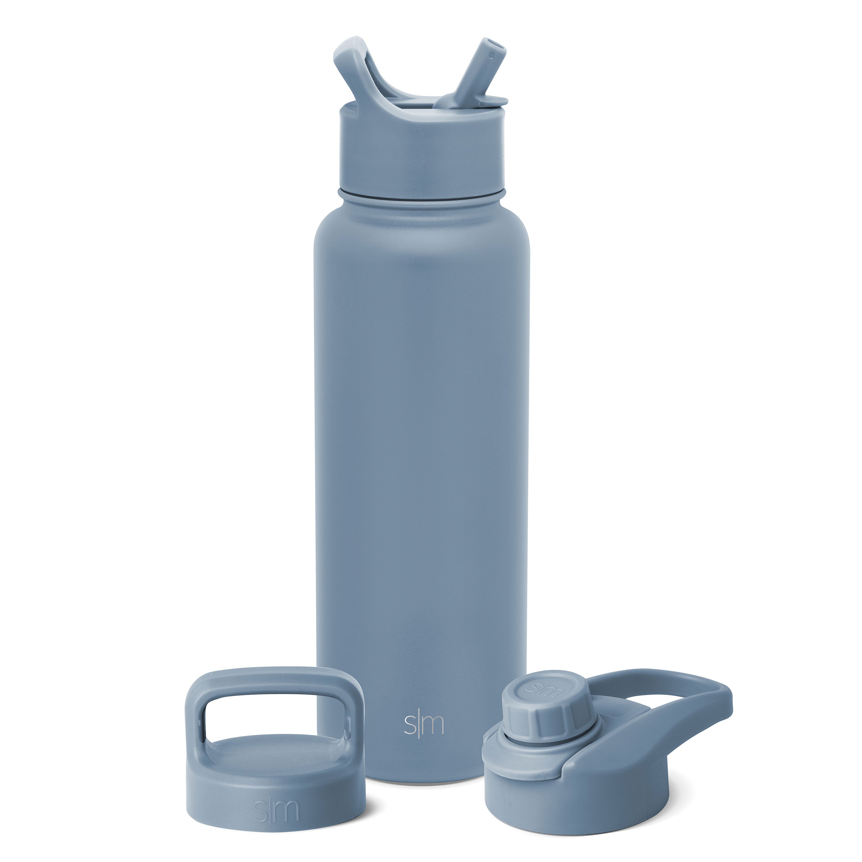 Summit Insulated Water Bottle with 3 Lids - Straw, Chug & Handle | Leakproof Stainless Steel Thermos for Gym, Hiking & Outdoor Activities