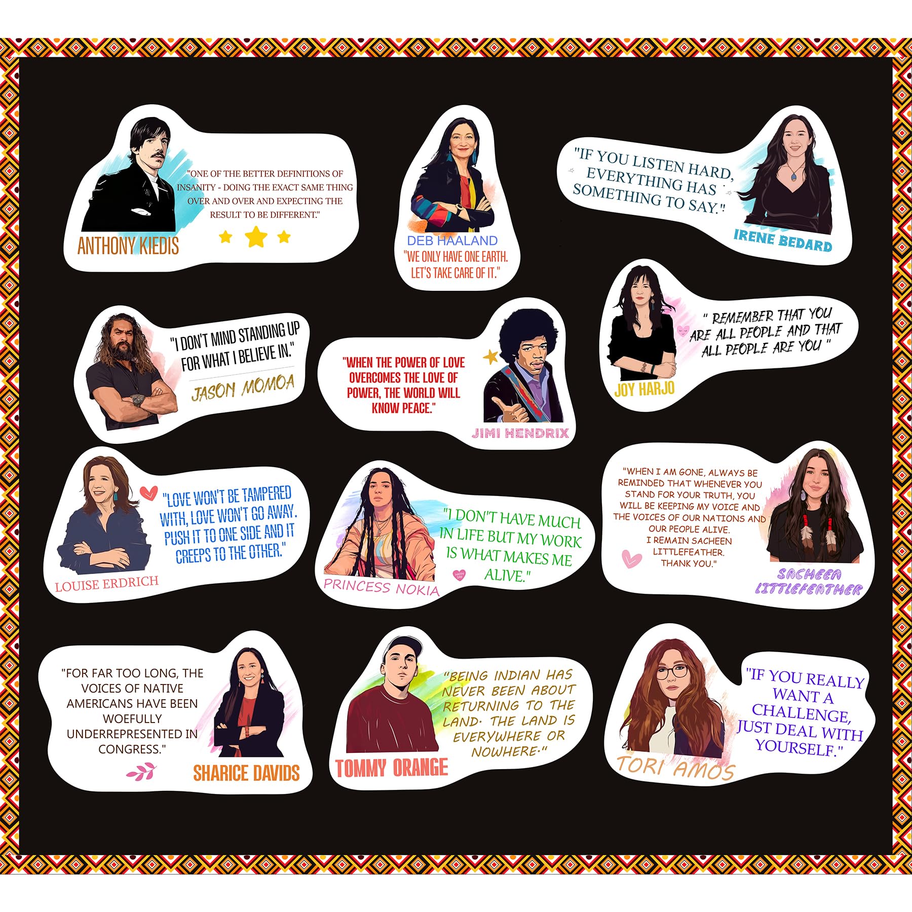 Native American Heritage Month Bulletin Board Kit - Inspirational Quotes & Decorations for Classroom, Office & Community Celebrations