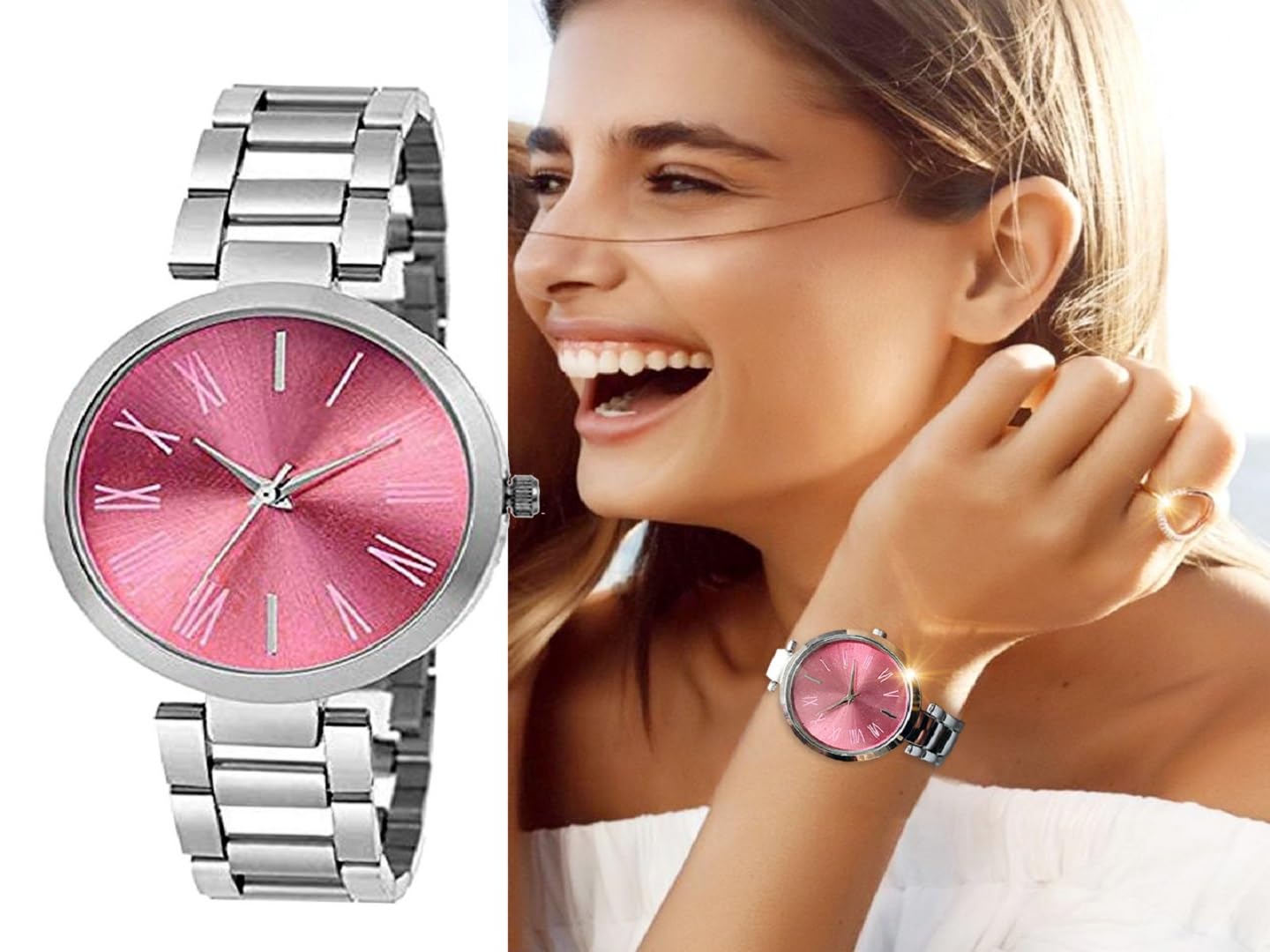 Elegant Women's & Girls' Watch (SR-925) AT-9251 - Stylish Silver-Tone Bracelet Watch with Rhinestone Accents - Perfect for Everyday Wear, Office, Parties & Special Occasions