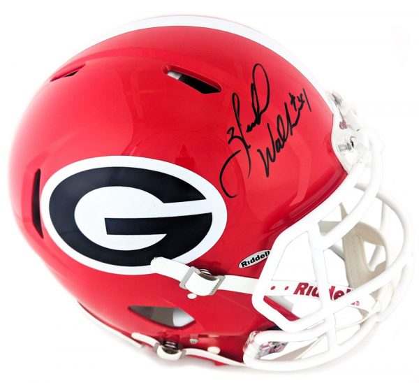 Herschel Walker Autographed Georgia Bulldogs Riddell Speed Authentic Football Helmet - Collectible Memorabilia for Fans & Sports Enthusiasts - Perfect for Display in Man Cave, Game Room or Office Decor