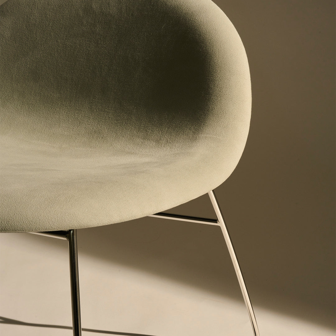 Gubi 3D Lounge Chair - Modern Fully Upholstered Armchair with Sledge Base - Perfect for Living Room, Office & Lounge Areas
