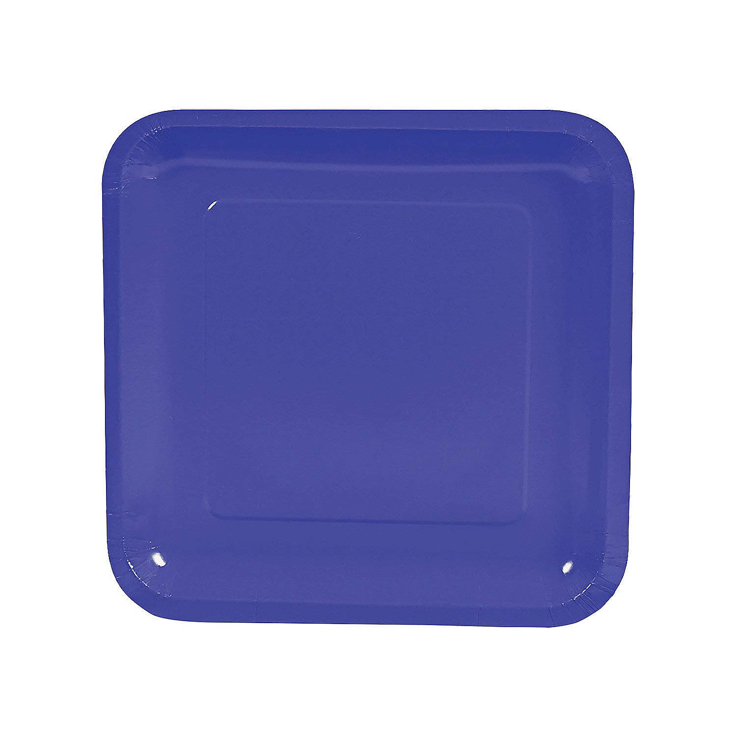 Fun Express 18-Piece Purple Square Dinner Plates Set - Durable Party Tableware for Birthday, Wedding & Holiday Celebrations - Perfect for Buffets, Catering & Home Decor