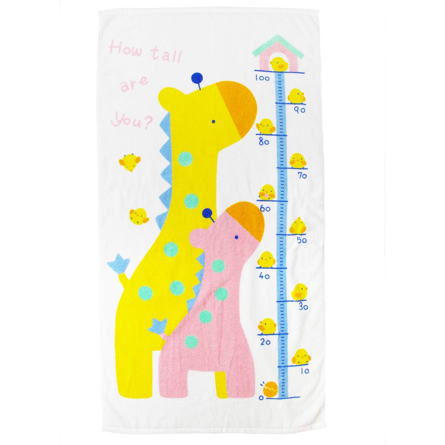 Premium Japanese Imabari Iori Bath Towel - Ultra Soft & Absorbent 100% Cotton Shower Towel for Spa, Luxury Bath & Home Decor - Giraffe Design