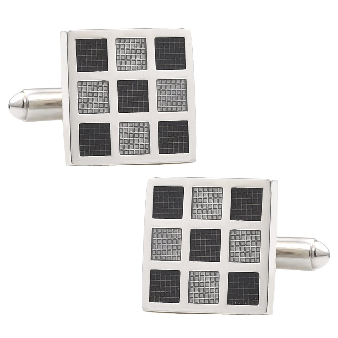 KissTies Men's Cufflinks & Shirt Studs Set - Gift Box for Weddings & Formal Events
