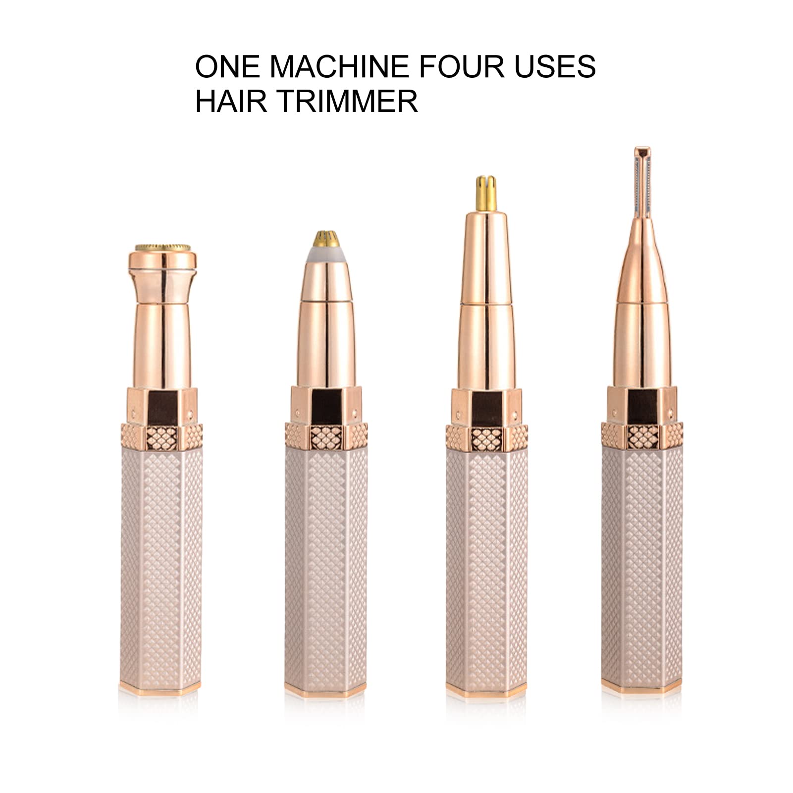 Best Women's Electric Razor - 4-in-1 Eyebrow Trimmer & Facial Hair Remover for Beard, Lip, Nose & Armpit - Portable Grooming Kit for Home & Travel - Perfect for Quick Touch-Ups & On-The-Go Hair Removal