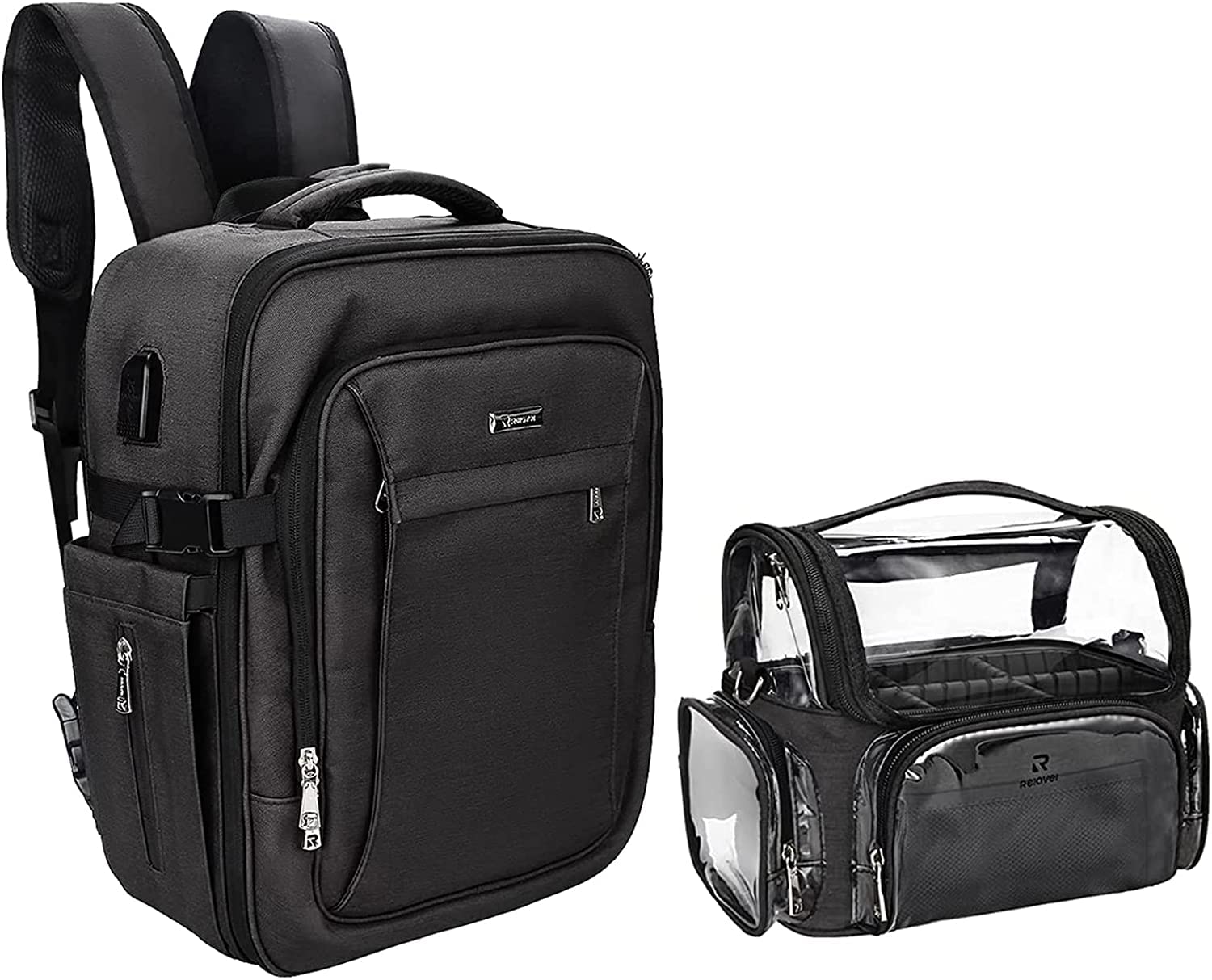 Relavel Professional Makeup Bag - Waterproof Cosmetic Organizer Backpack with Adjustable Dividers & Shoulder Straps for Makeup Artists | Travel, Salon & On-The-Go Beauty Essentials