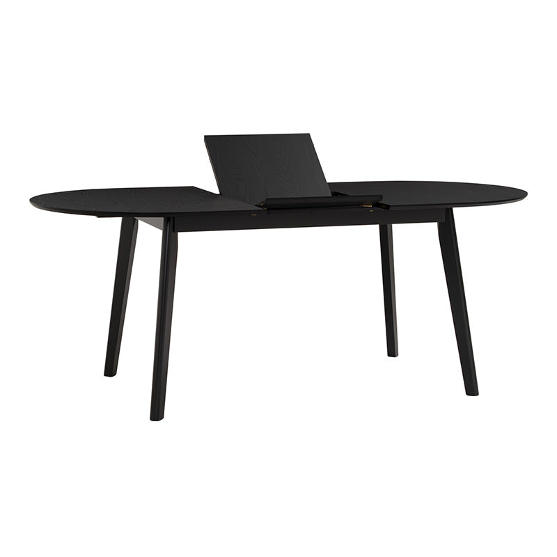 Extendable Dining Table 150-195cm - Black | Werner Expandable Kitchen Table for Small Spaces | Perfect for Family Dinners & Entertaining Guests