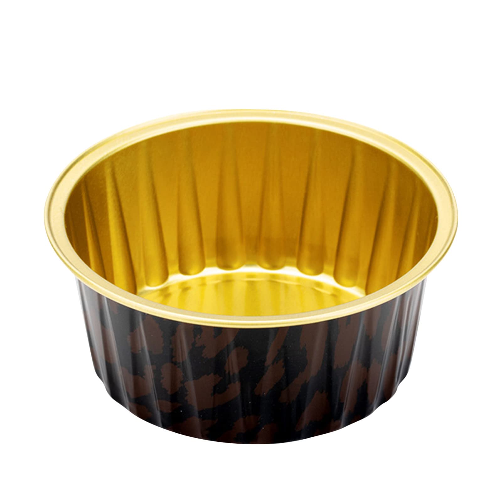 Kuluzego Foil Cupcake Liners with Lids - 100 Pack Round Mini Baking Cups for Muffins & Desserts | Perfect for Birthday Parties, Baby Showers & Holiday Baking