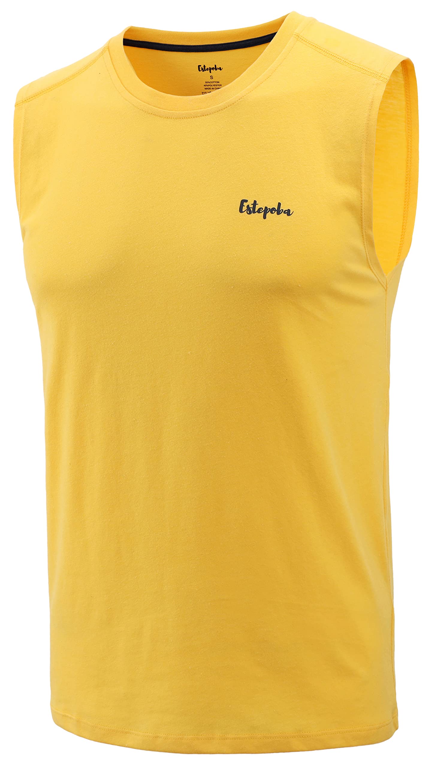 Estepoba Men's Muscle Athletic Workout Gym Tank Tops - Sleeveless Jersey T-Shirts for Bodybuilding & Fitness Training | Perfect for Gym, Running & Summer Workouts