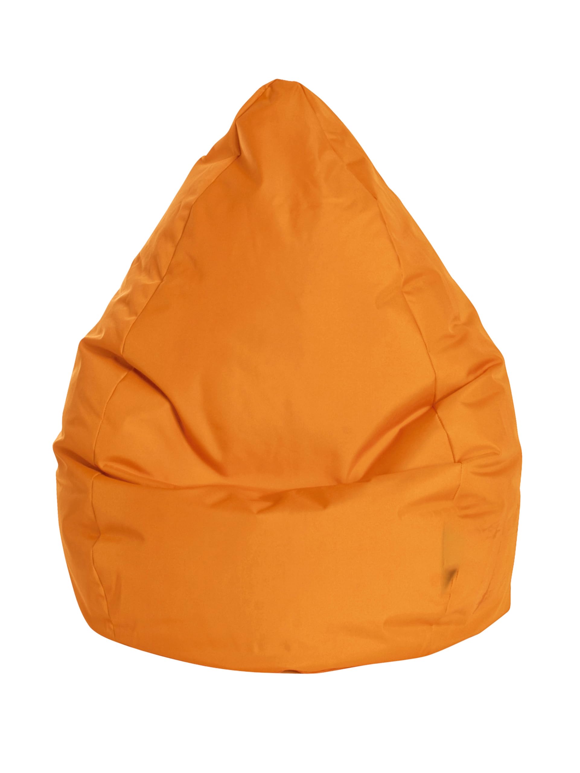 Brava Collection Contemporary Polyester Upholstered Plush Bean Bag Chair - Soft Orange Comfort for Living Room, Bedroom, Dorm & Gaming Room - Modern Lounge Seating for Teens & Adults