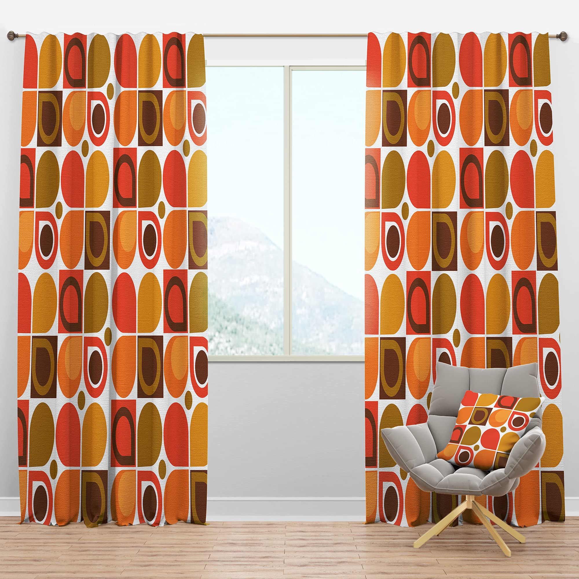 A Night of Tranquility: The Story Behind Our Abstract Retro Geometric Pattern Blackout Curtains