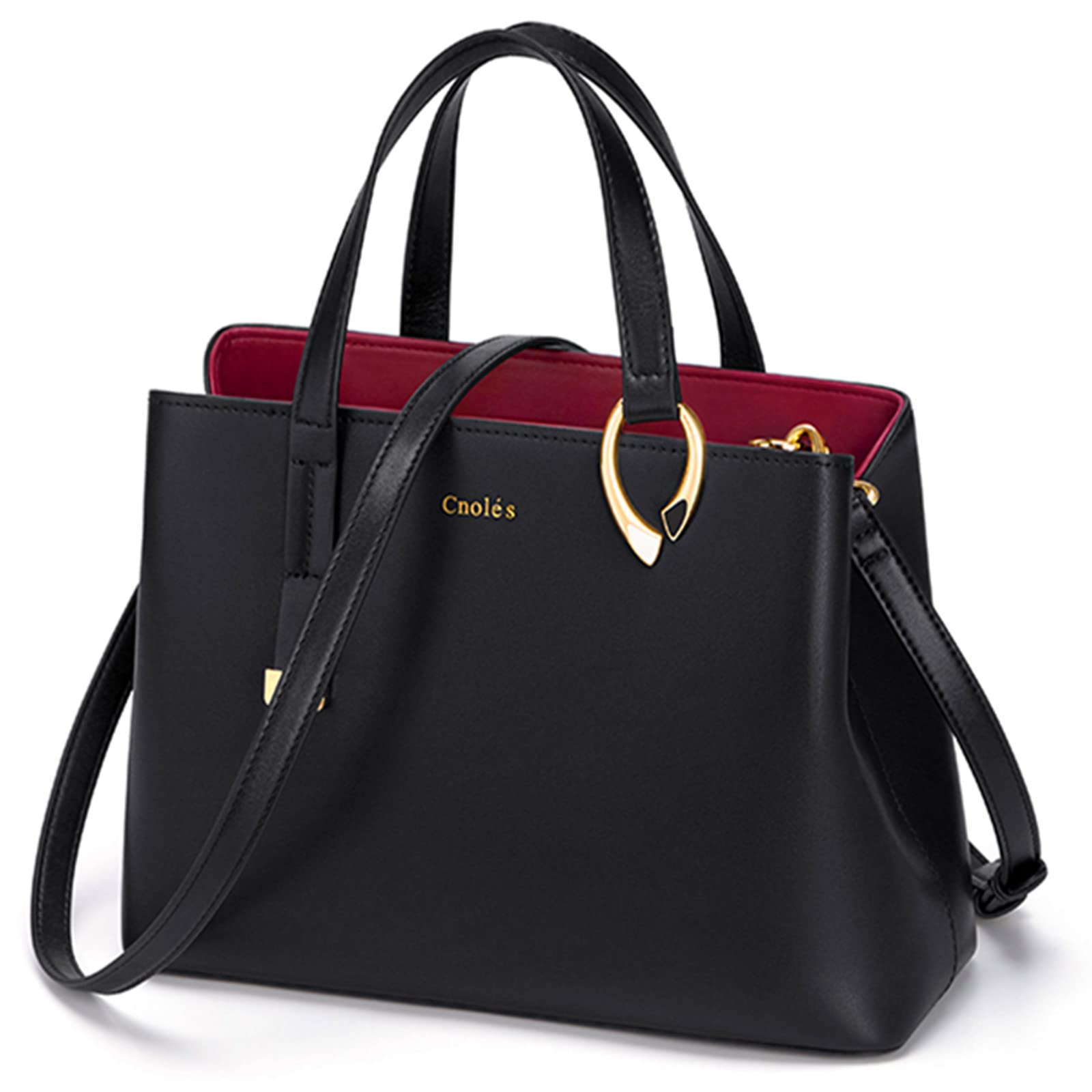 Premium Genuine Cowhide Leather Tote Bag for Women - Stylish Medium Shoulder Bag with Top Handle, Durable Ladies Satchel Purse - Perfect for Work, Travel & Everyday Use