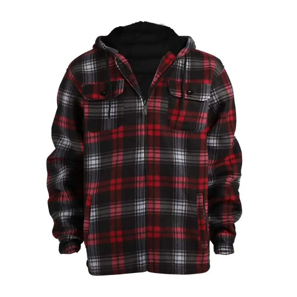 Men's Plaid Sherpa Lined Jacket - Warm Winter Flannel Shirt Jacket for Outdoor Activities & Casual Wear