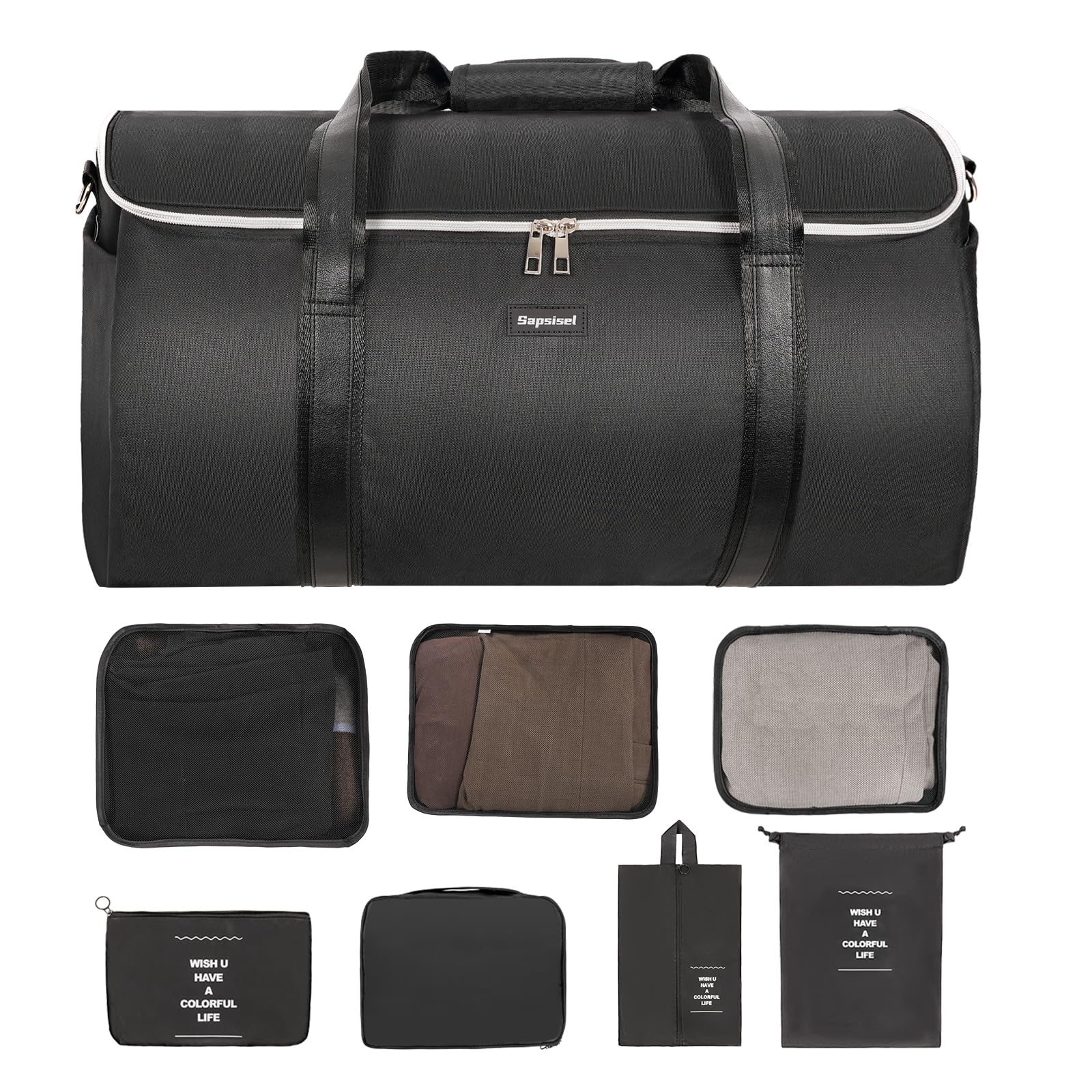 Convertible Garment Duffel Bag for Travel - 2 in 1 Hanging Suit Bag & Large Carry On Luggage for Men & Women | Perfect for Business Trips, Weddings & Airplane Travel
