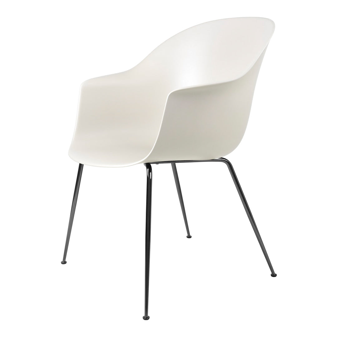 Modern Bat Dining Chair with Conic Base - Unupholstered Wooden Seat for Kitchen, Dining Room & Restaurant - Stylish & Comfortable Seating Solution