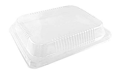 9 x 13 Inch Half Size Disposable Aluminum Pans with Dome Lids - 250 Pack | Keep Food Fresh Longer | Eco-Friendly & Durable Baking Pans for Meal Prep, Catering, Parties & Leftovers Storage