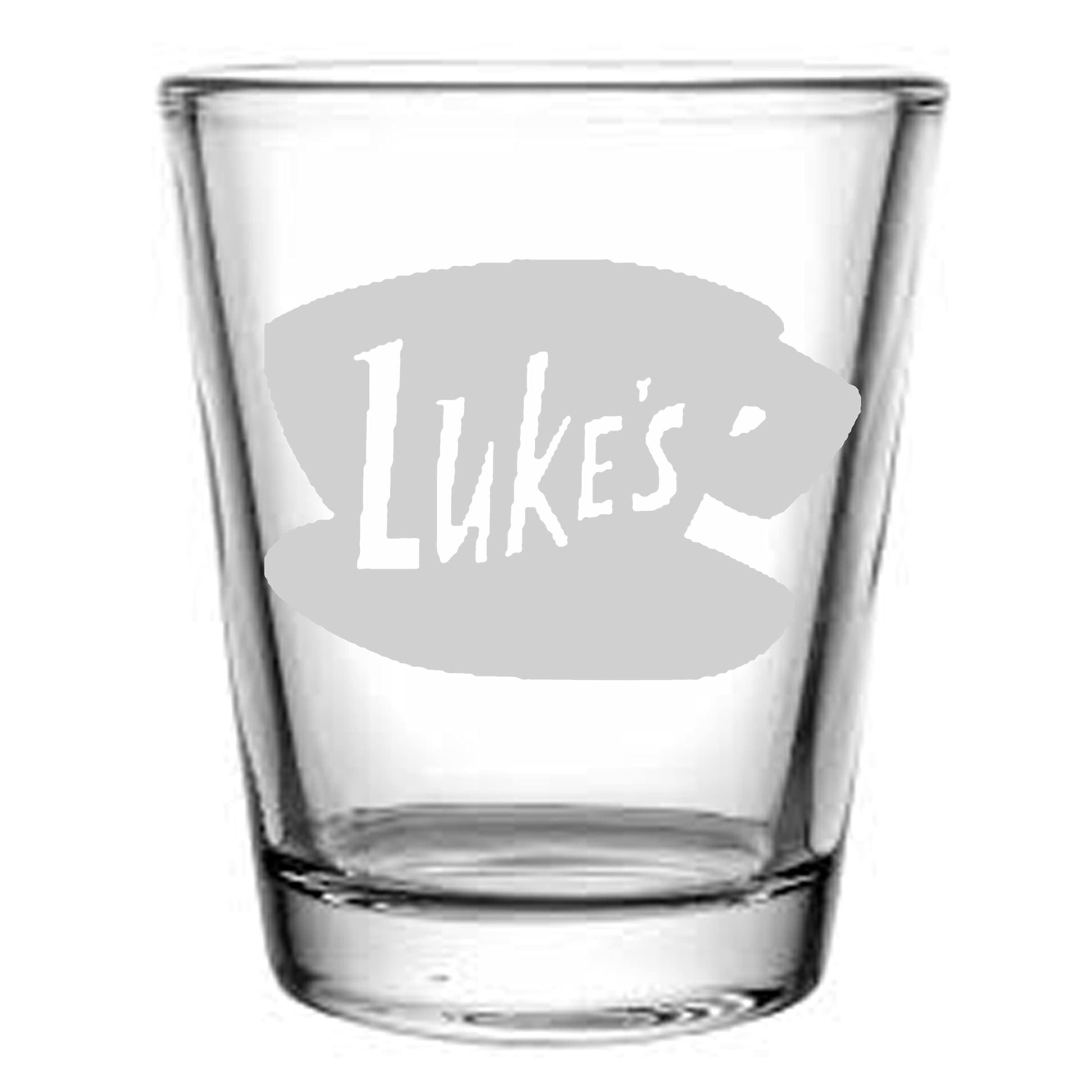 Gilmore Girls Inspired 4-Piece Shot Glass Set - Stars Hollow, Luke's Diner, Dragonfly Inn & 'Where You Lead' Engraved 1.5oz Glasses - Perfect for Gilmore Fans, Themed Parties & TV Show Collectibles