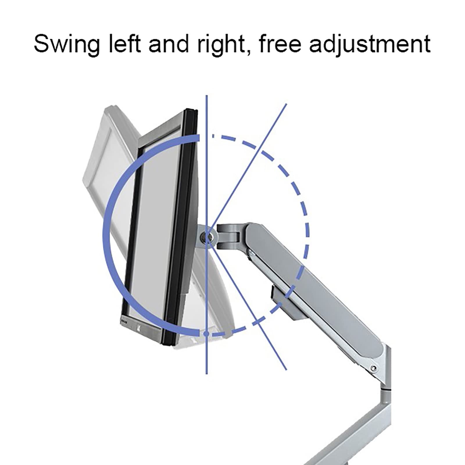 YIHANSS Universal TV Stand Monitor Mount - Heavy Duty Fully Adjustable Monitor Arm with Clamp & Perforation Base for 10-30 Inch Screens - Perfect for Home Office, Gaming Setup & Workspace Organization