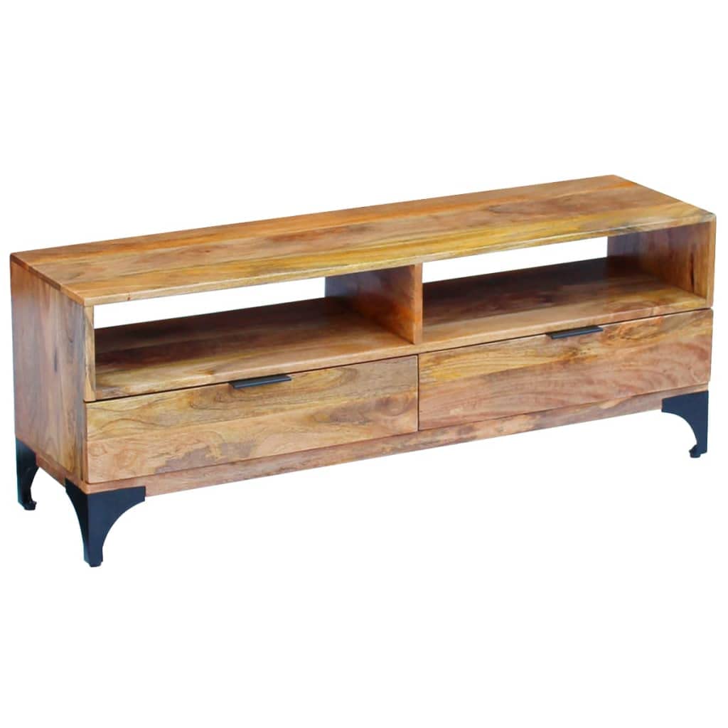Premium Mango Wood TV Stand for Living Room - 47.2