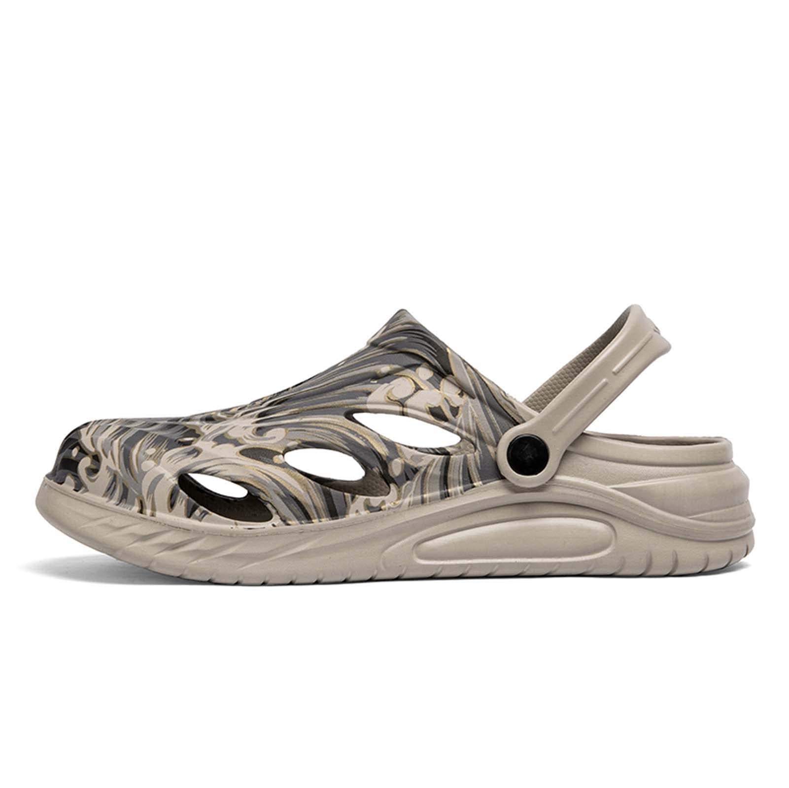Men's Camouflage Garden Clogs - Lightweight Water Sandals with Slip-Resistant Rubber Sole | Perfect for Yard Work, Beach, Pool & Outdoor Activities