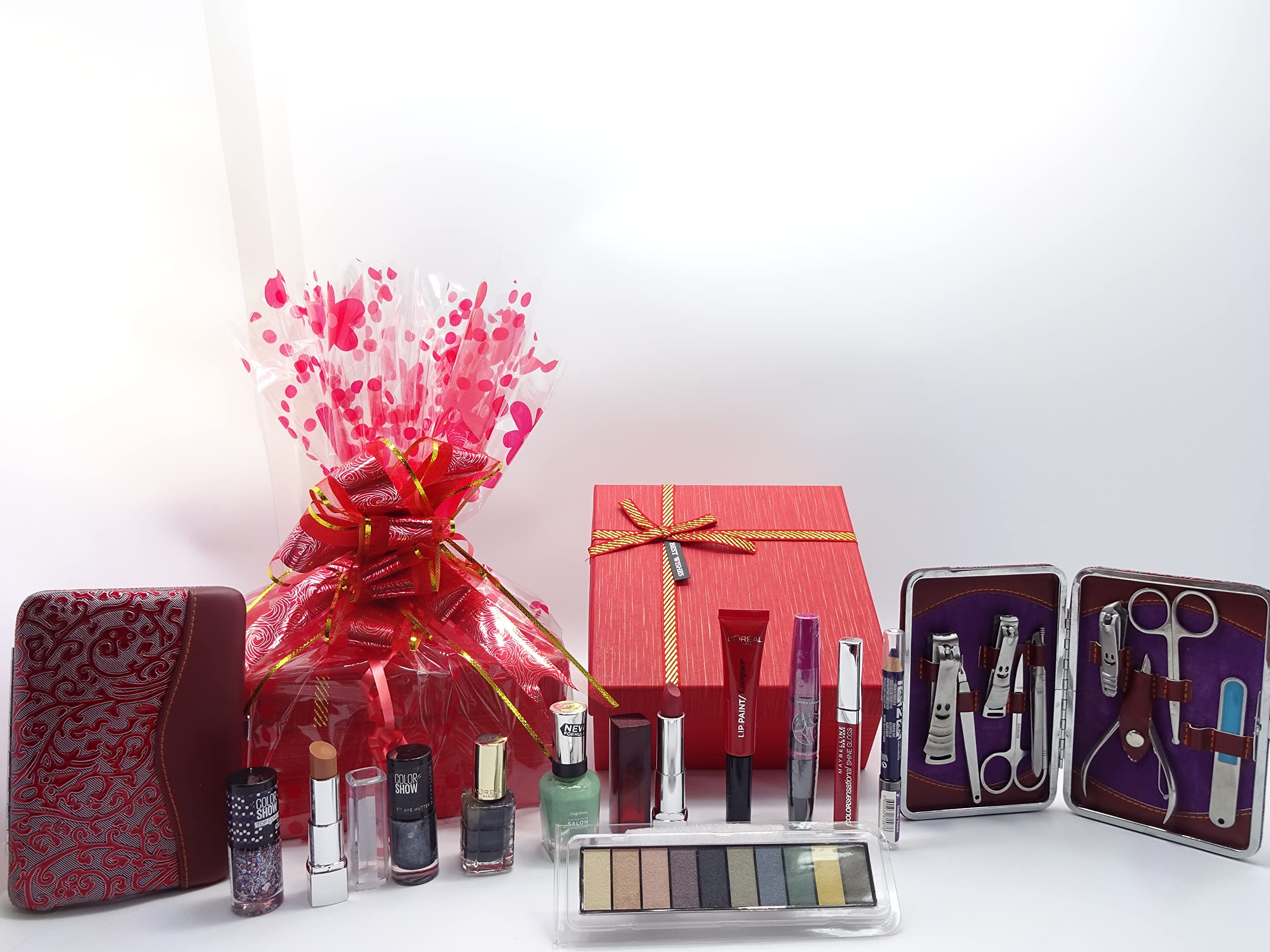 Premium Beauty Gift Set for Women - Makeup & Manicure Kit with Cosmetic Pouch | Perfect for Birthday, Anniversary & Self-Care Gifts | Salon-Quality Makeup Bundle & Nail Care Tools