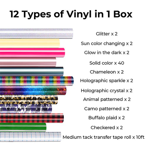 xTool M1 Heat Transfer Vinyl Kit for DIY Crafts, T-Shirts & Apparel - Premium HTV Material for Cutting Machines & Heat Press Projects
