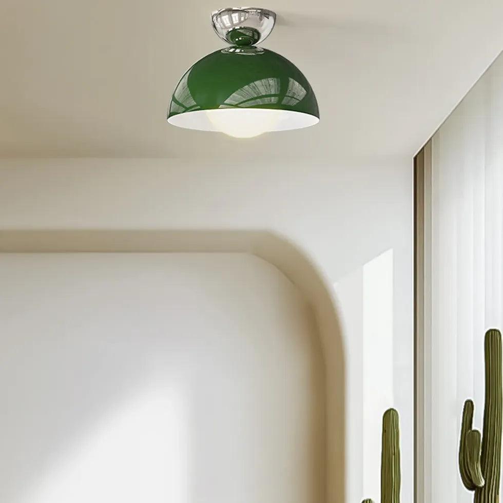 Red Semispherical LED Recessed Ceiling Light - Modern Hallway Lighting Fixture for Home & Office Decor
