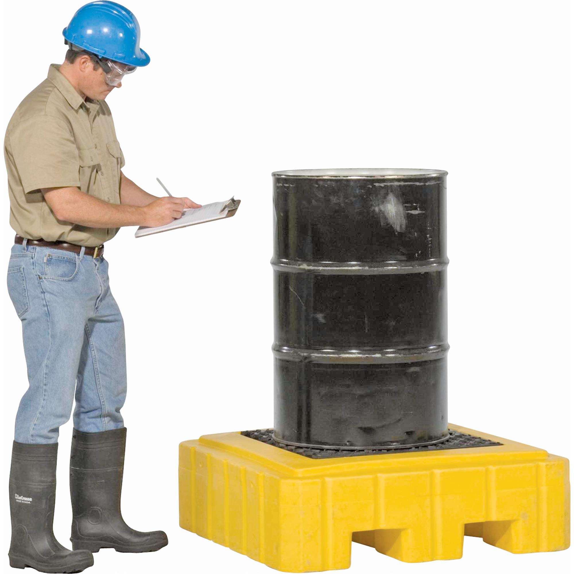 1 Drum Spill Containment Pallet - 800 lb Capacity | Heavy-Duty Drum Storage & Spill Control for Industrial & Warehouse Use