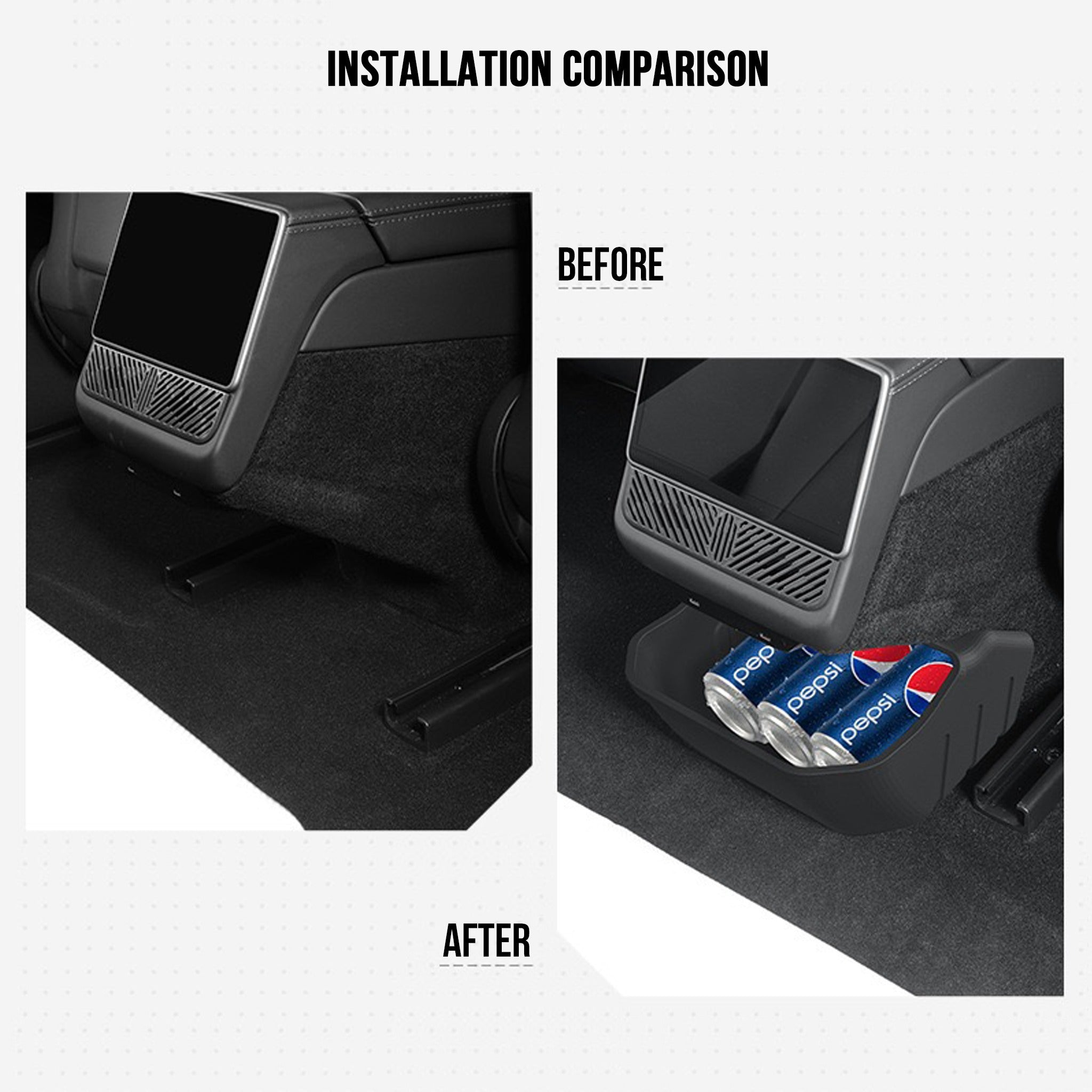 Tesla Model 3 Highland Rear Center Console Organizer (2024+) - Premium Storage Box for Car Accessories | Perfect for Road Trips, Daily Commutes & Organization