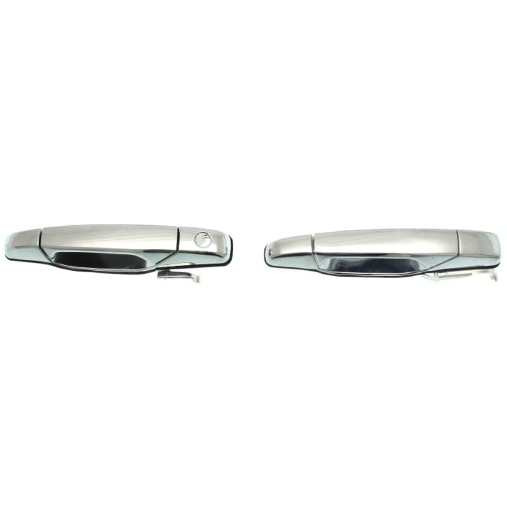 KarParts360 Chrome Exterior Door Handle Set for Chevy Silverado 1500 (2007-2013) - Front & Rear Driver & Passenger Side with Key Hole - Perfect for Replacement & Restoration Projects