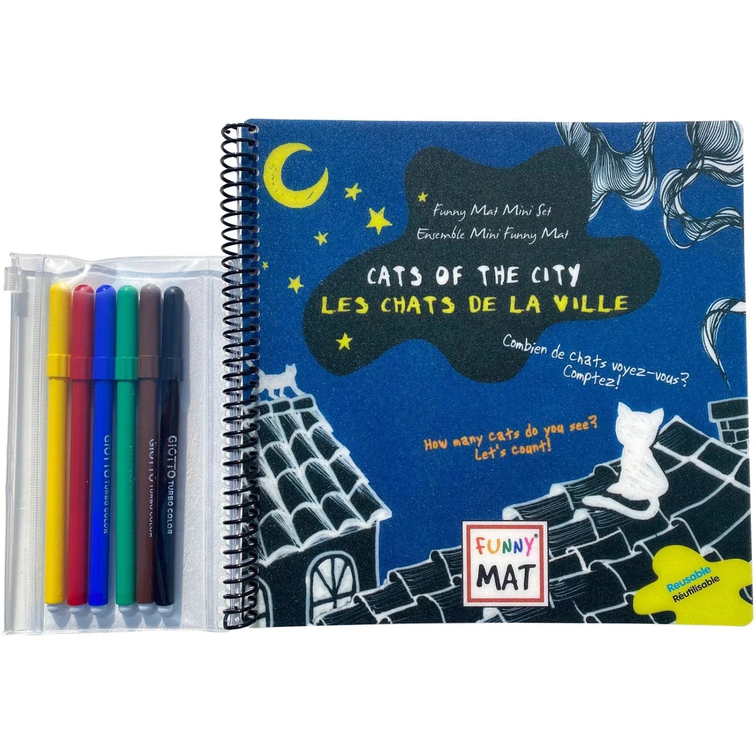 Funny Cat Doormat Mini Set - Cats of the City Collection | Perfect for Home Entryway, Office Decor & Gift Giving
