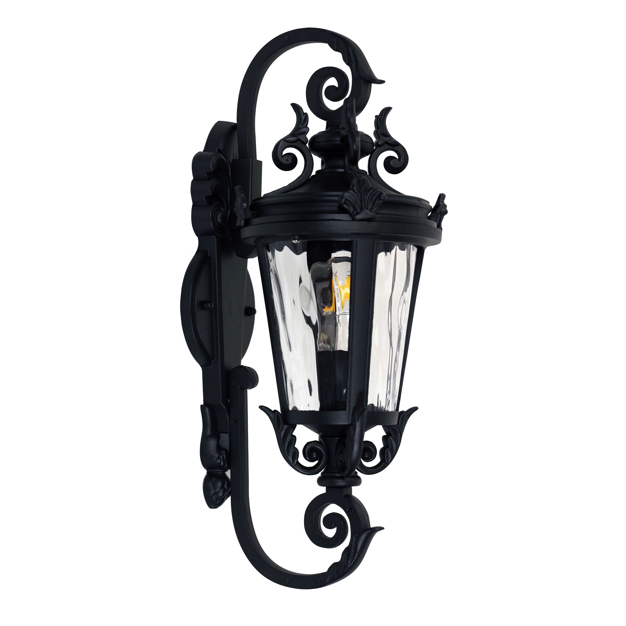 ALBION Black IP44 E27 Traditional Coach Light Outdoor Wall Sconce - Vintage Style Exterior Lighting for Porch, Garden, and Patio Decor