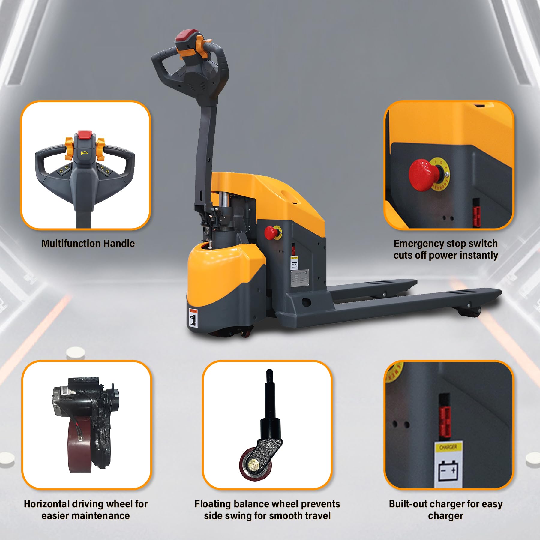 APOLLOLIFT 3300lbs Electric Pallet Jack with 48