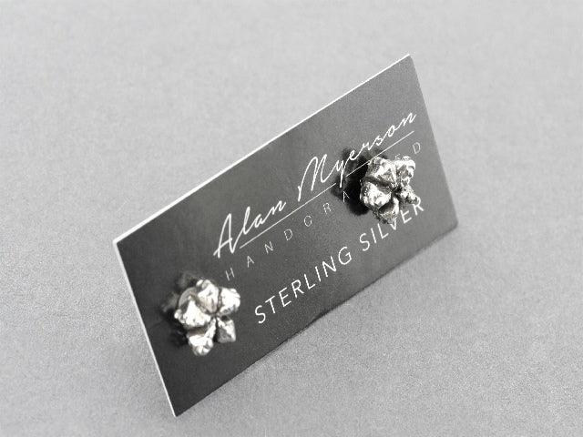 Sterling Silver Peyote Stud Earrings - Handmade Native American Style Jewelry for Women - Perfect for Boho, Festival, and Everyday Wear