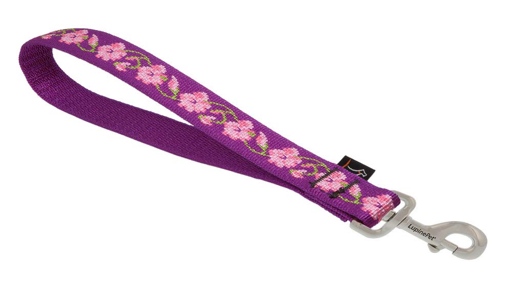 LupinePet Originals 1 Inch Rose Garden 11 Inch Dog Training Leash for Medium & Large Dogs - Perfect for Obedience Training, Walks & Outdoor Adventures