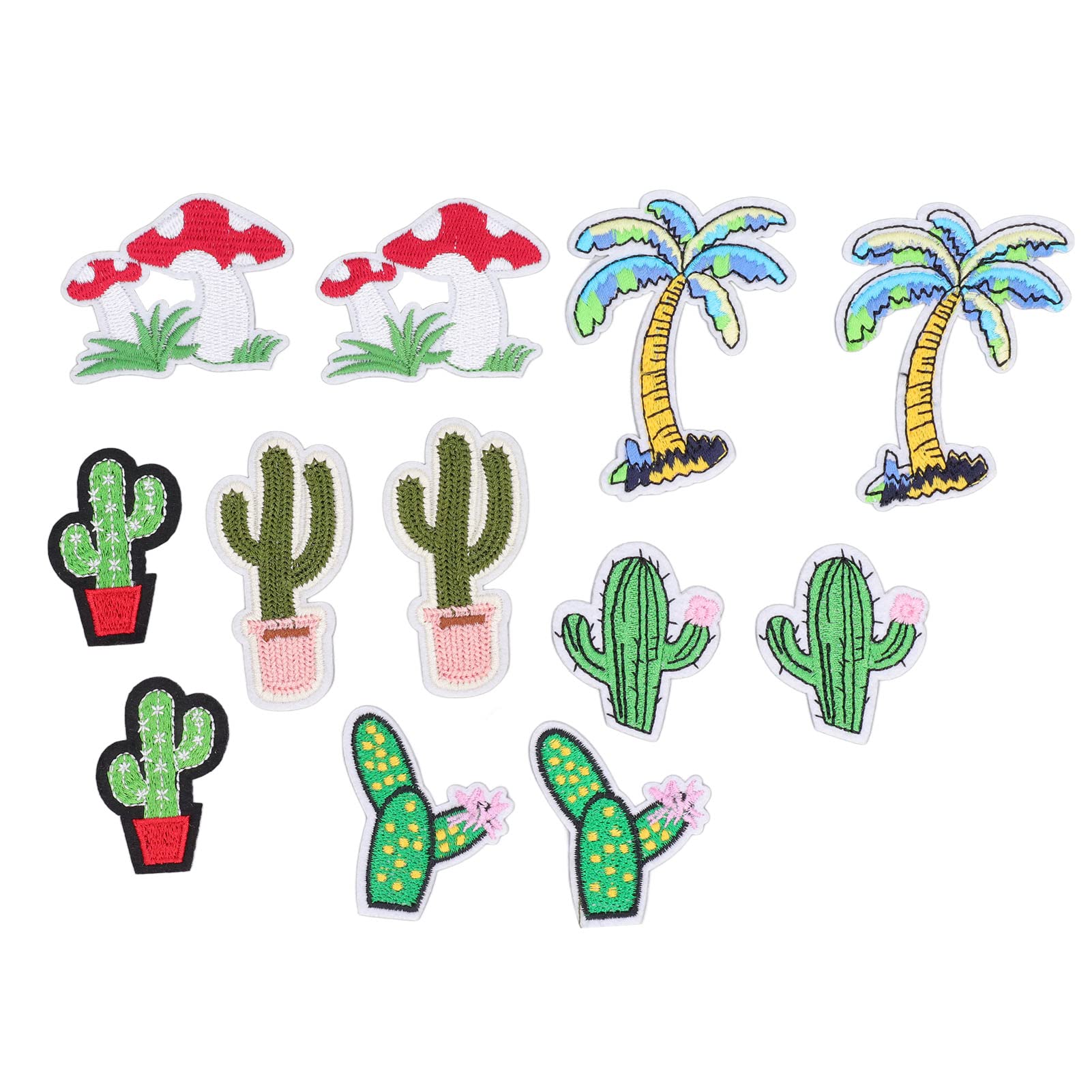 12Pcs DIY Iron-On Plant Patches for Clothes - Easy Apply Cotton Embroidery Patches for Dresses, Skirts, Bags, Jeans, Hats, Shoes & Socks | Perfect for DIY Fashion, Home Decor & Gift Giving