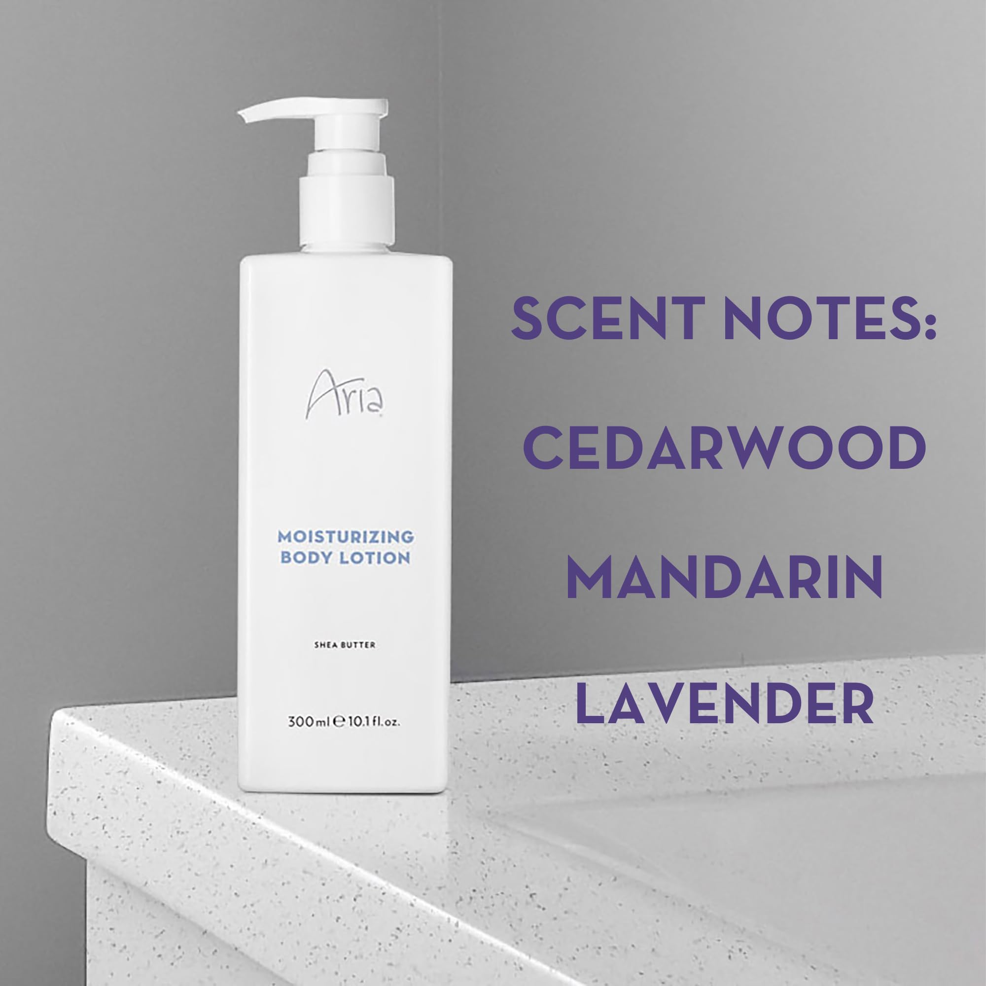 Aria Skin Care Set - Hand Wash & Body Lotion - Cedarwood Scent - Hotel Amenities for Spa & Home Use