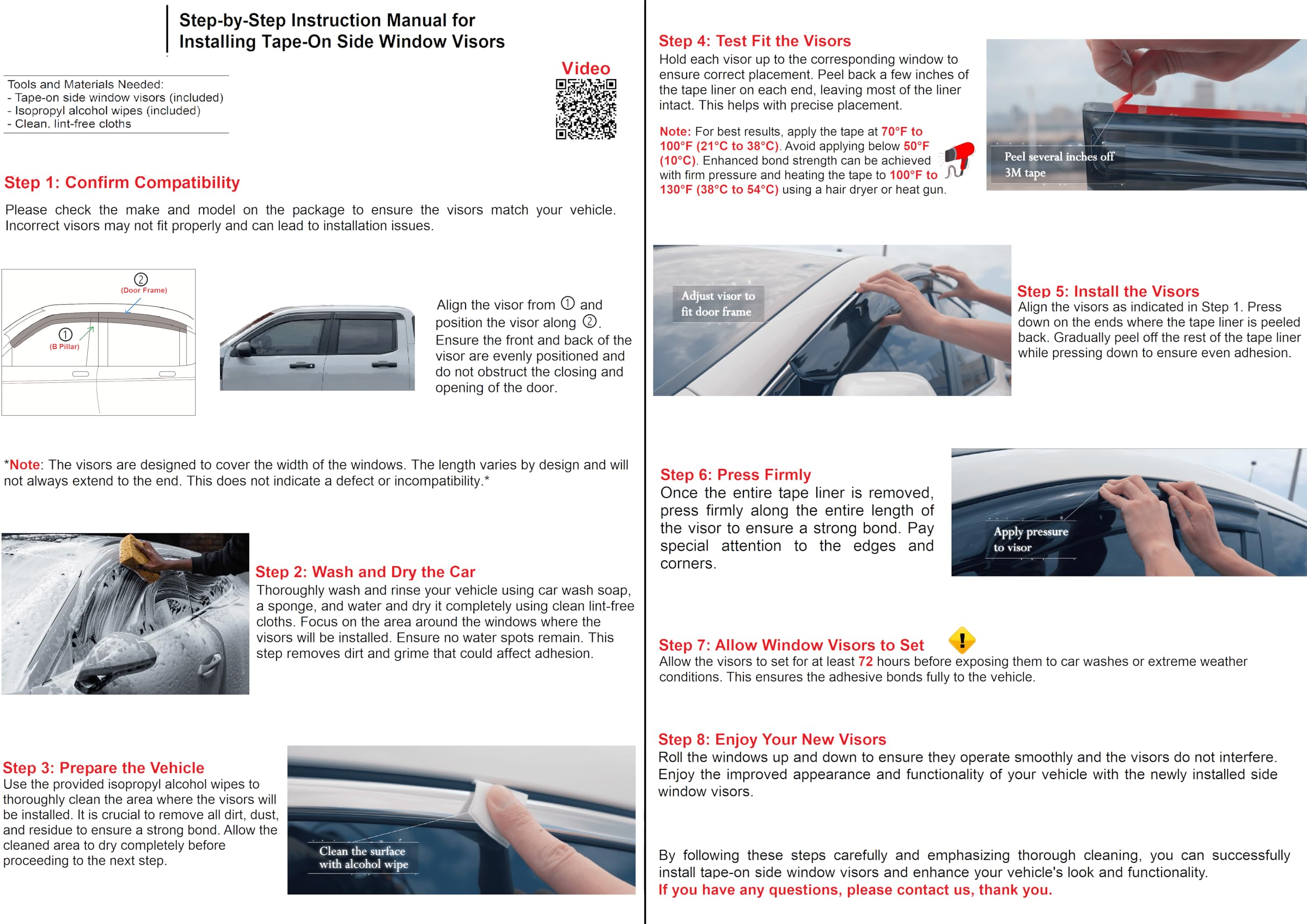 2013-2019 Nissan Sentra Side Window Deflectors - Smoke Tinted Tape-On Rain Guards & Vent Shades for S/SV/SR Models (2014-2018) | Reduce Wind Noise & Keep Rain Out While Driving